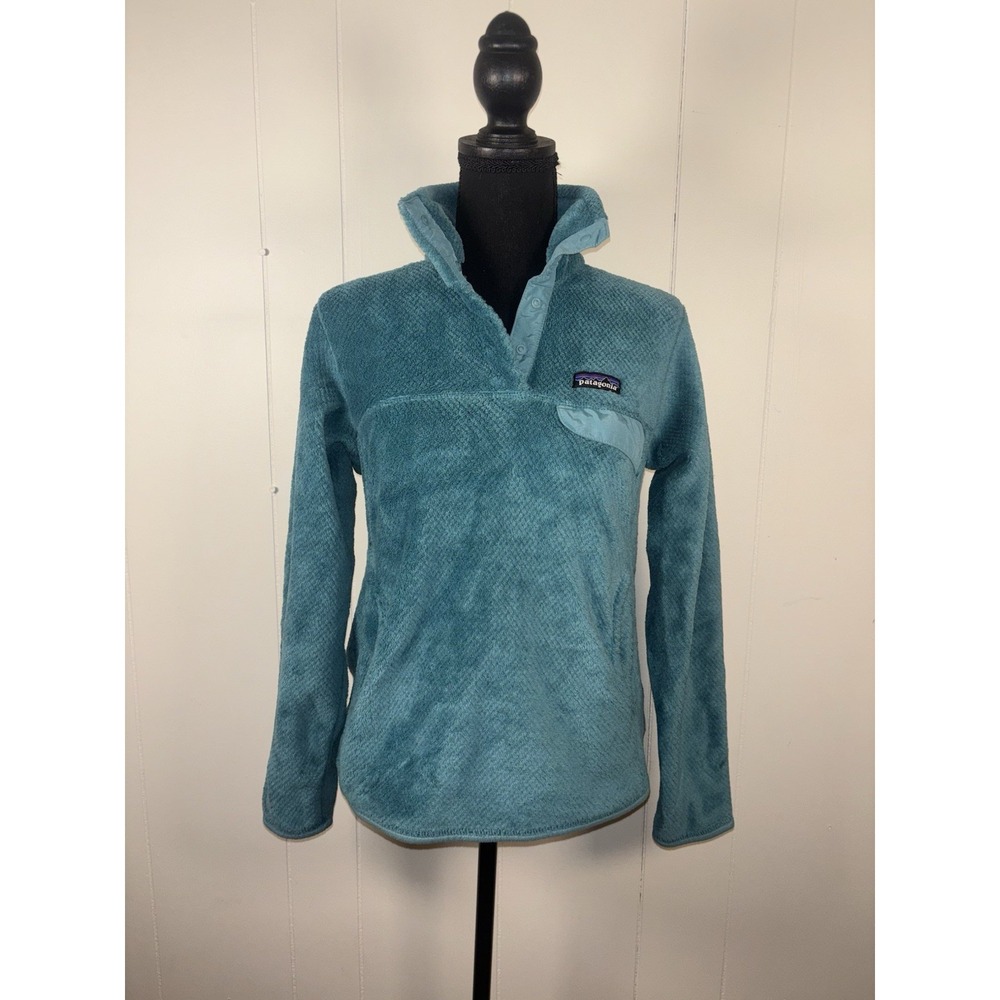 Patagonia‎ Re-Tool Snap-T Fleece Pullover Teal Green Women's Sz S
